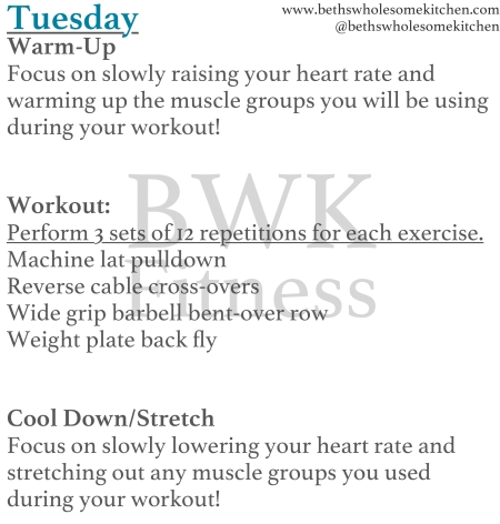Tuesday's Workout
